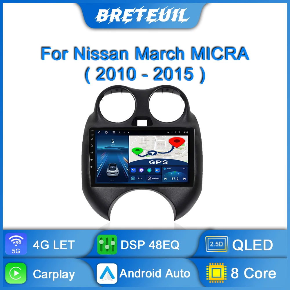 

Автомобильное радио для Nissan March MICRA 2010 2011 2012 2013 2014 2015 Android Мультимедиа Видео Плеер Навигация GPS Carplay Сенсорный Экран Авто Стерео