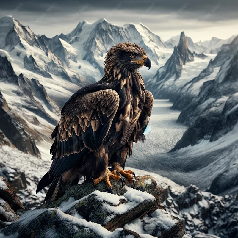 Three Ratels QL120 majestic eagle colored posters for home decoration