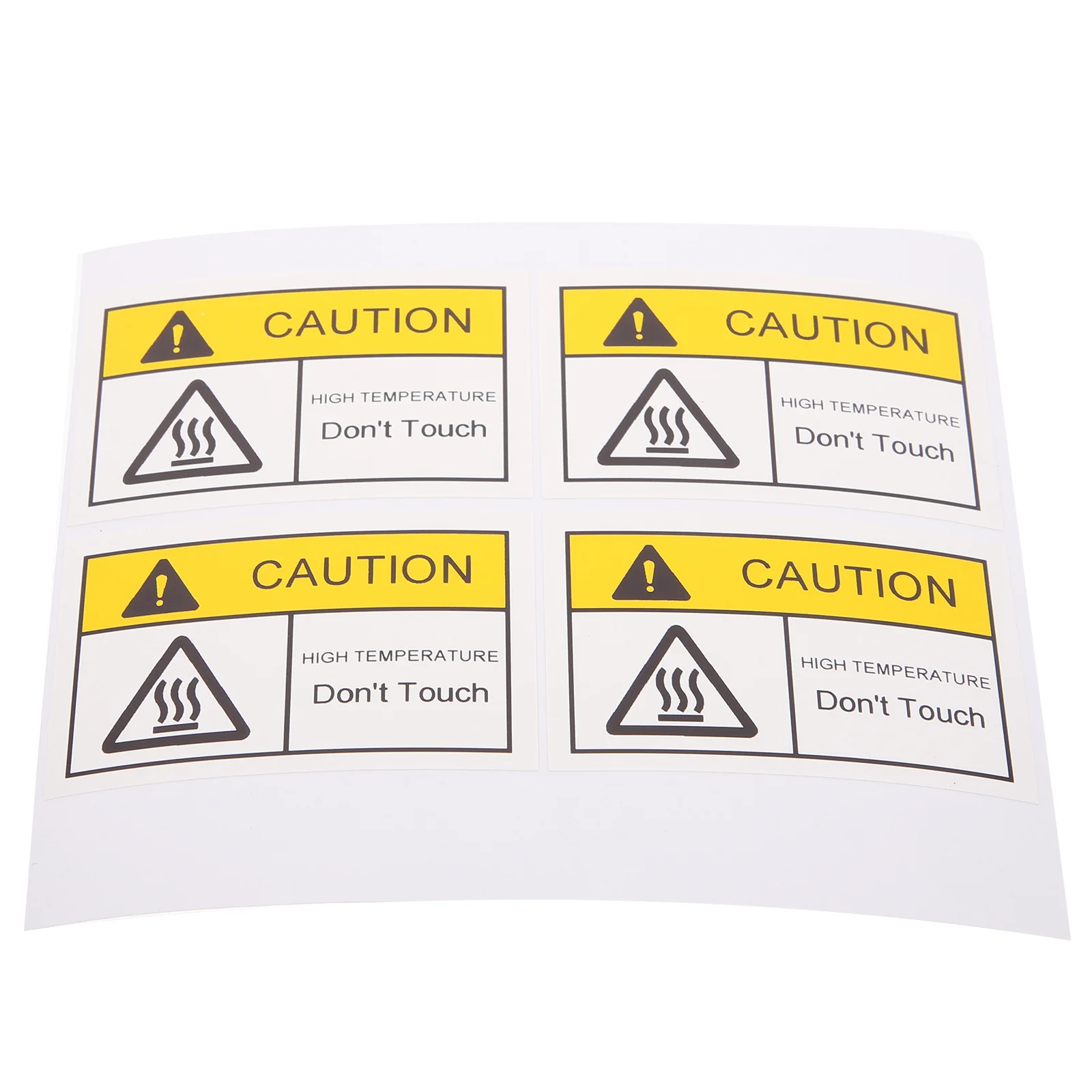 

High Temperature Warning Labels 5 Sheets Hot Surface Stickers Caution Decals Mechanical Equipment Safety Signs