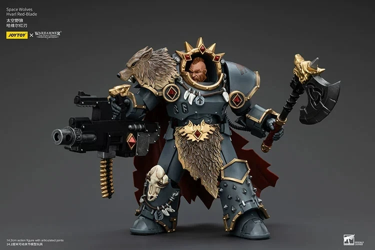 

В наличии JOYTOY Warhammer "The Horus Heresy" Space Wolves Hvarl Red-Blade 1/18 Коллекционная фигурка-модель