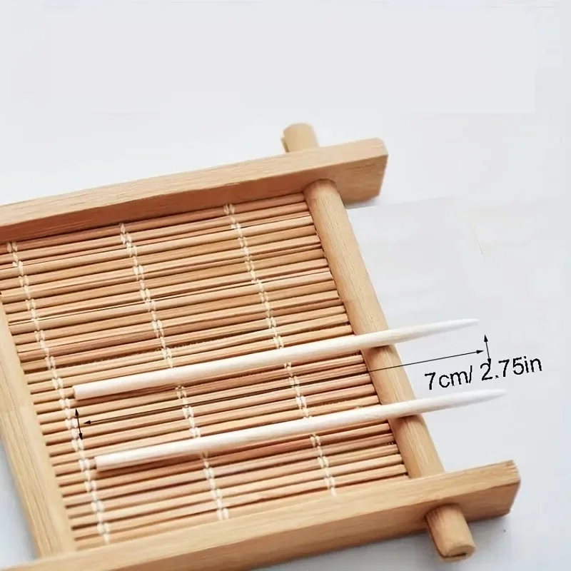 50/100/200/300/500/1000 pièces maquillage jetable en bois Micro bourgeon écouvillons non pelucheux Extension de cils colle outils d'élimination Mini brosse