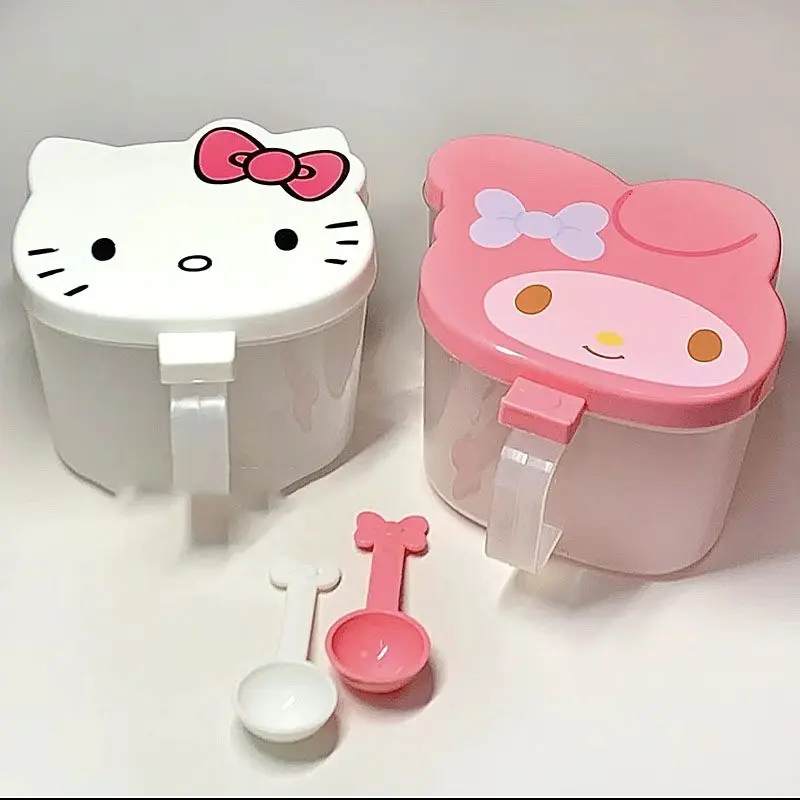 Hello Kitty My Melody Medicine Box Kitchen Seasoning Jar with Spoon Salt Monosodium Cartoon Cute Glutamate Seasoning Box