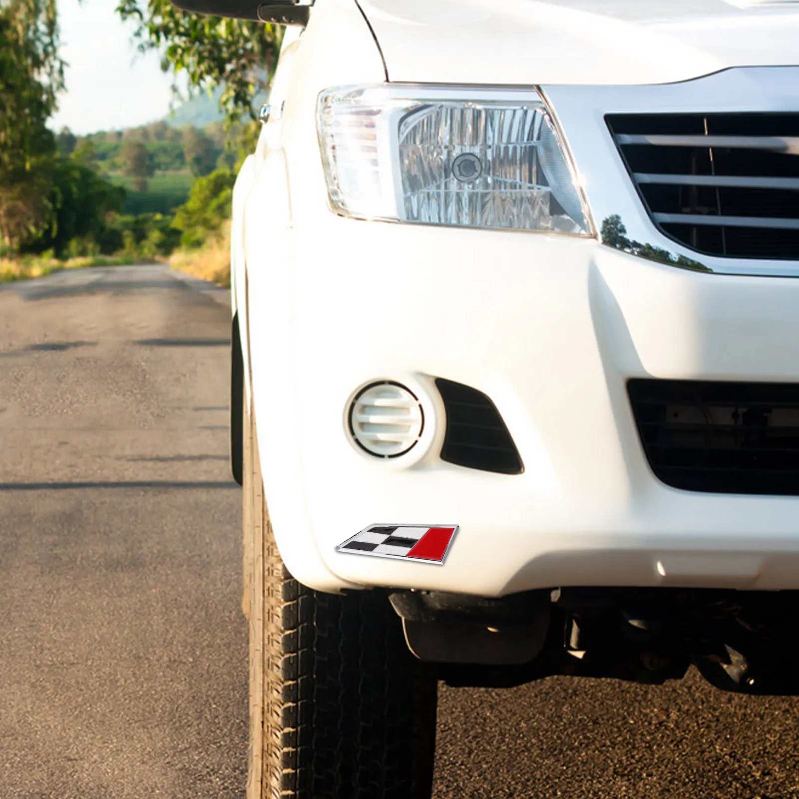 

Клетчатая наклейка для автомобилей, грузовиков, внедорожников, устойчивая к УФ-излучению, из цинкового сплава премиум-класса, устойчивая к царапинам, для боковых частей автомобиля