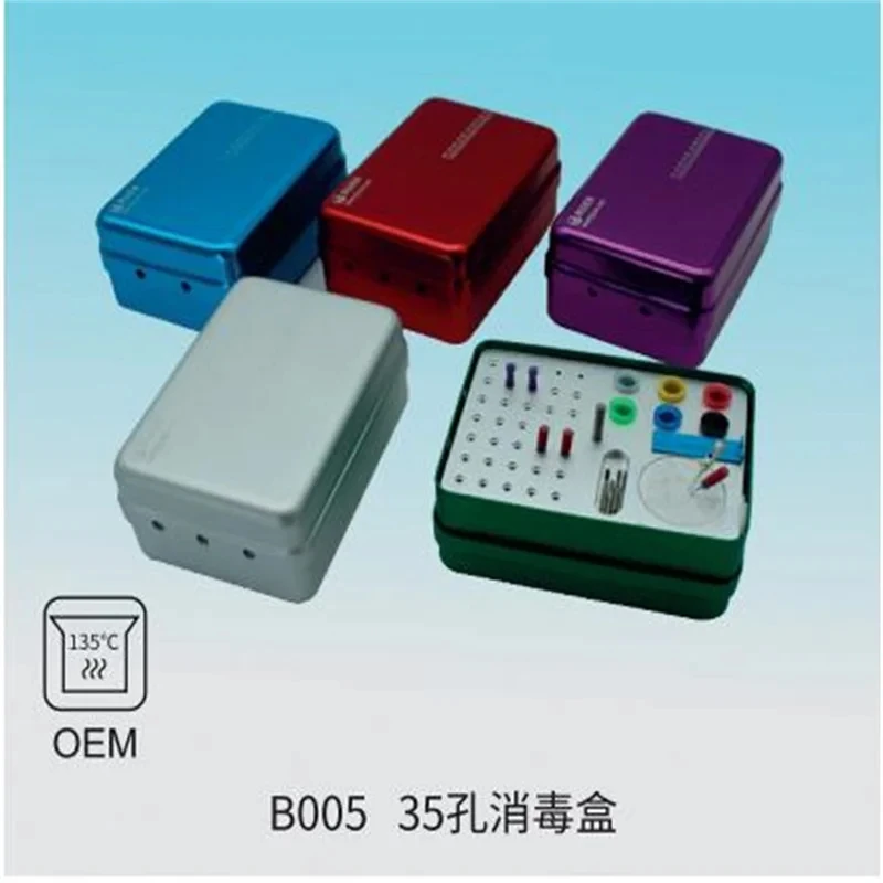 Dental Equipments Box 35 holes Bur Disinfection Box  with 5 pcs