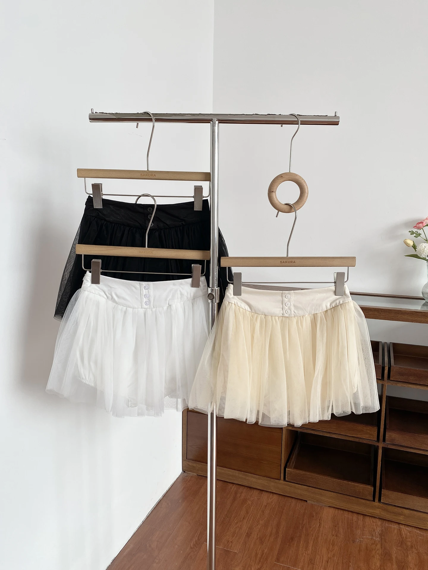 DIYI Pure Color Ballet Style Mesh Half Skirt Women's Summer A-Line Puffy Short And Long Skirts High Waist Polyester Fiber
