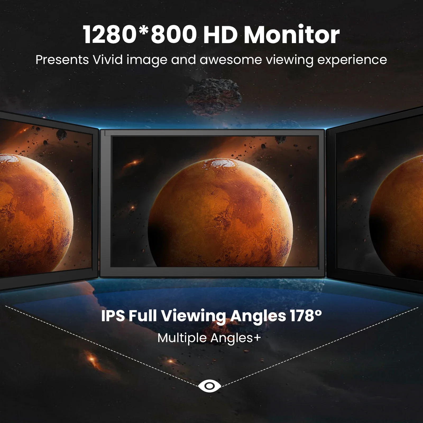 Imagem -05 - Hdr 1280x800 Ips Tela de Toque Capacitiva 10.1 Polegada Monitor Portátil para Raspberry pi 4b 3b Mais 3a Mais 2b Banana pi Win7 10 11