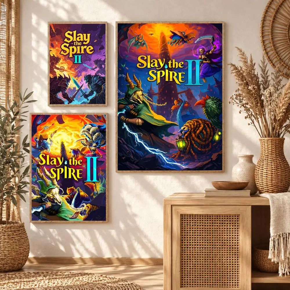 Game S-Slay the Spire 2 Dark Painting Calligraphy Modern Canvas Wall Art Prints for Living Room Decor | Wall Decals