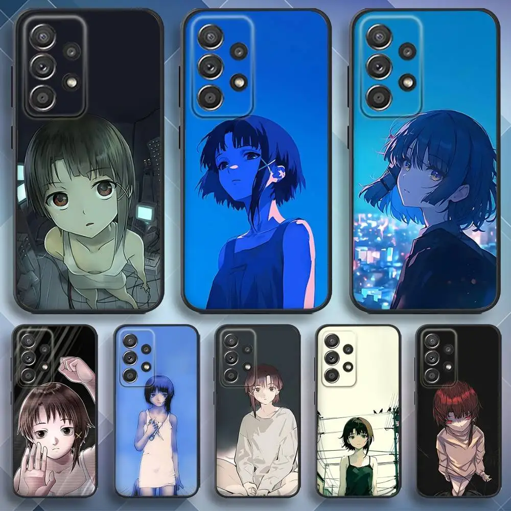 

S-Serial Experiments Lain Phone Case For Samsung S 25,24,23,22,30,21,10,9,Ultra,Plus,Lite,FE,4,5 G Soft Black Case