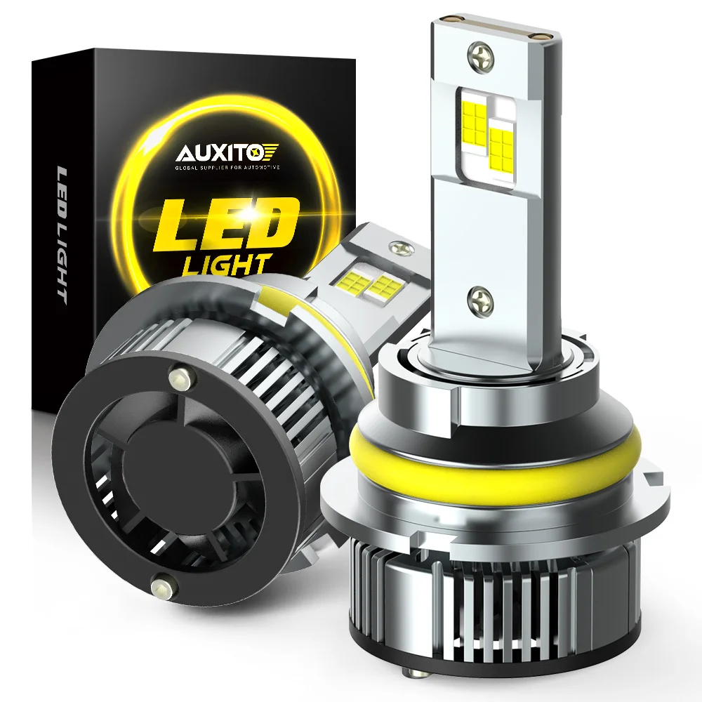 

AUXITO 2 шт. Светодиодные 9007 HB5 Светодиодные фары Turbo Canbus с проводом 9007 Светодиодные лампы дальнего и ближнего света 30000 Вт 100 Вт 6500 К Белый