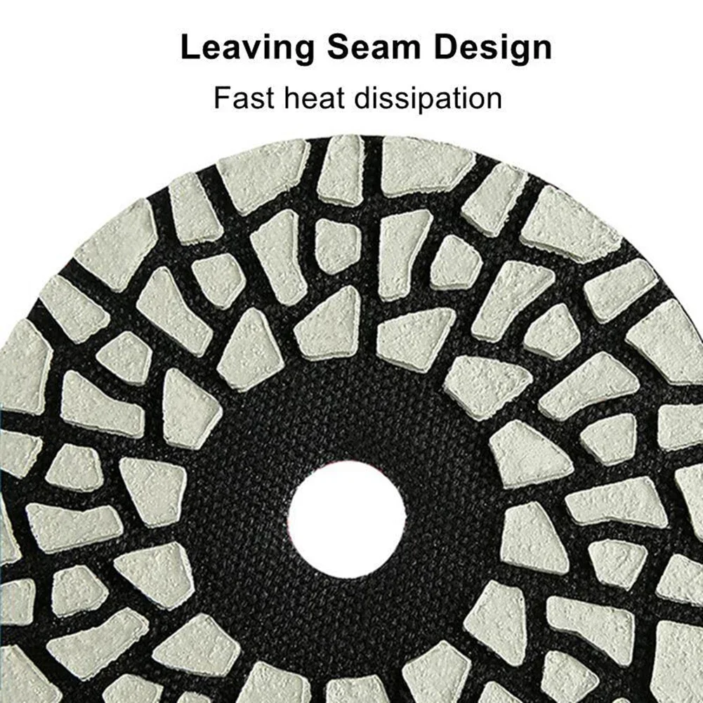 1pc 4 Steps Diamond Polishing Pads  4 Inch Dry Polishing Pads For Granite Marble Quartz Stone Countertop Tiles Sanding Disc