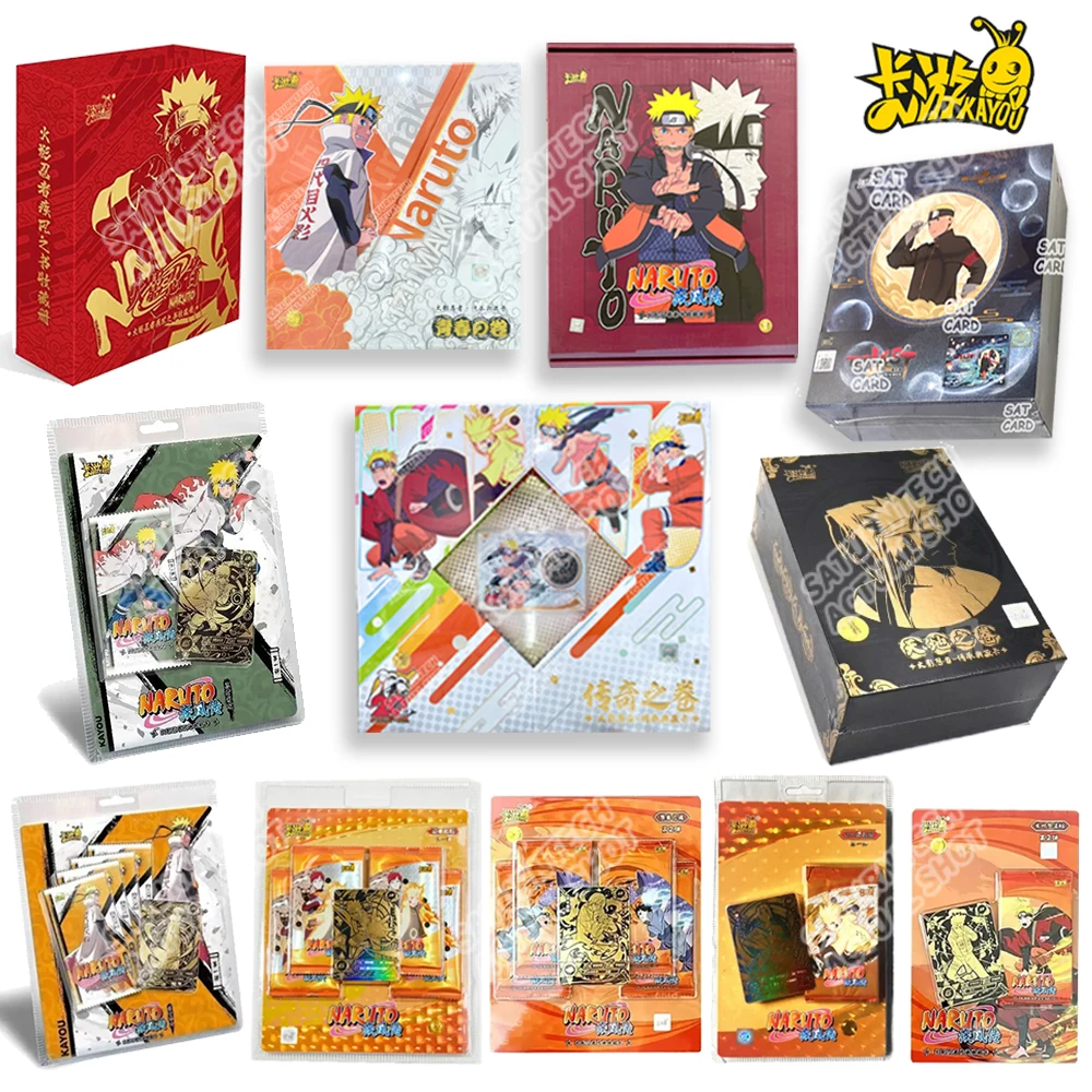 Kayou anime original naruto cartão a última caixa de presente céu terra raro sasuke gaara se bp sp coleção cartões crianças brinquedos presentes