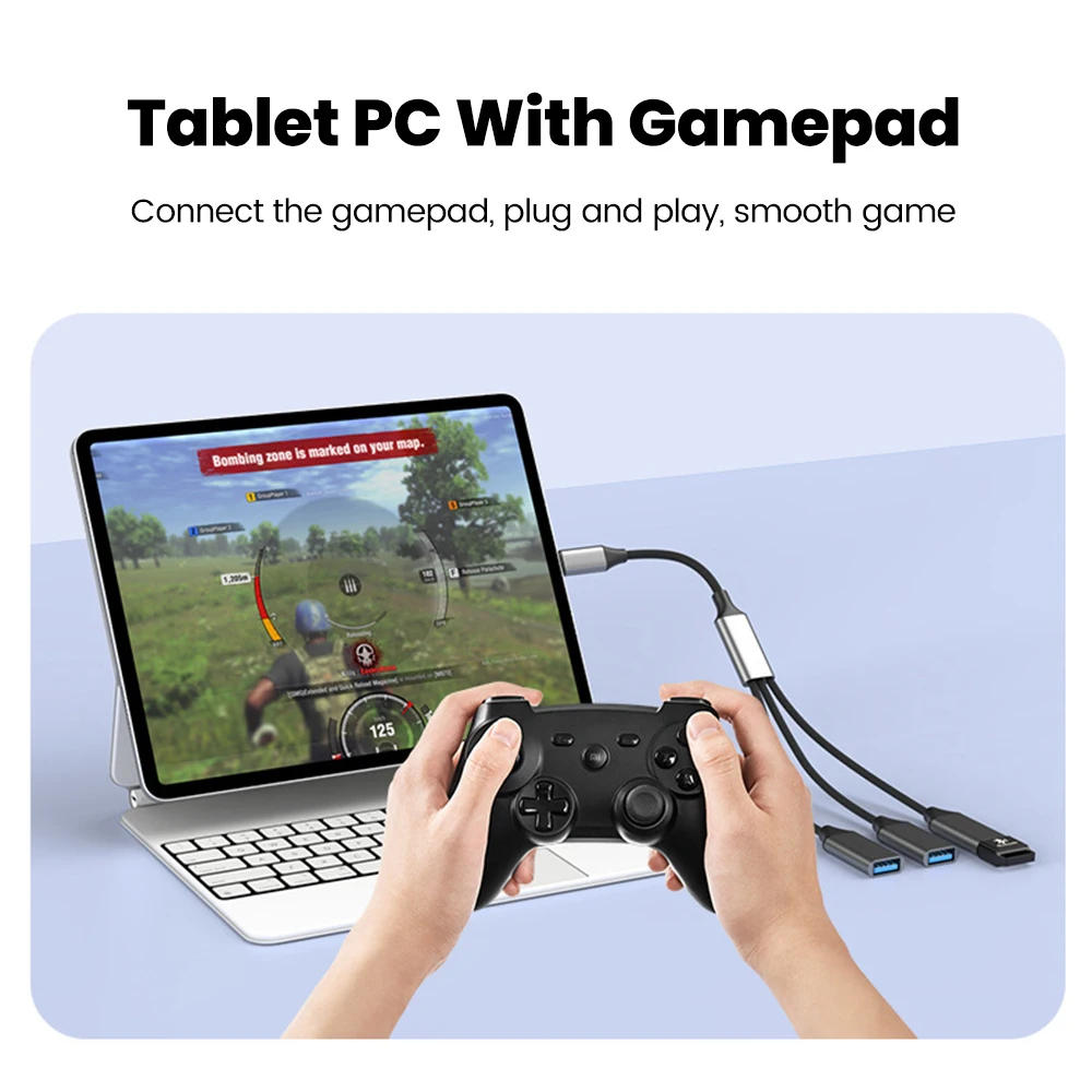 3 في 1 كابل مقسم USB USB أنثى إلى USB A ذكر Hub USB 2.0 أنثى إلى نوع c ذكر محول موسع للطابعة الكمبيوتر U القرص #4