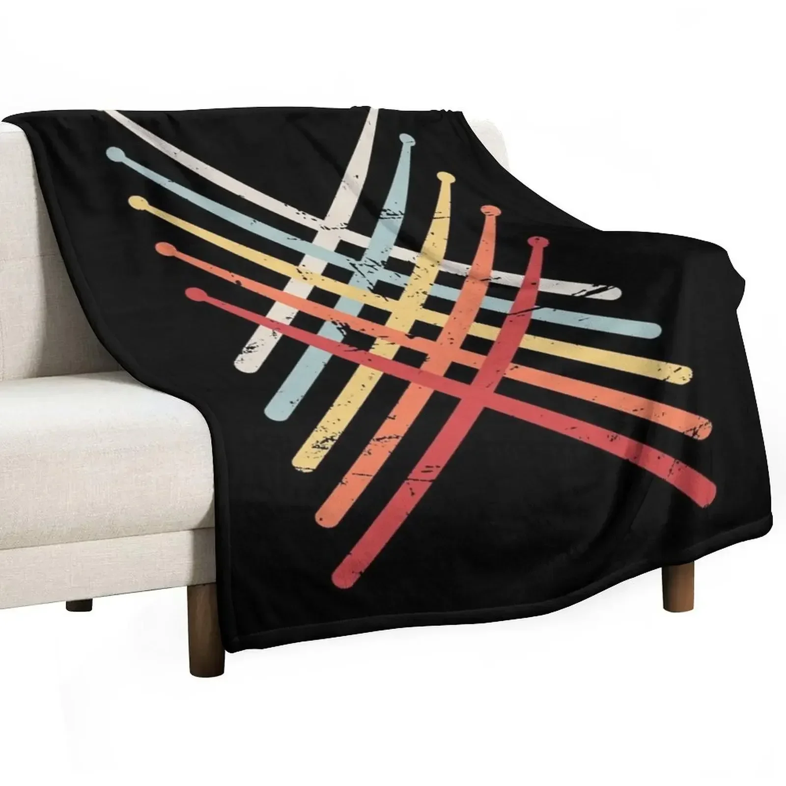 

Retro Vintage Drumsticks Design For Drummers Throw Blanket Loose Sofa Quilt bed plaid Blankets