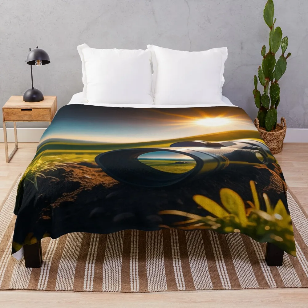 Be ready for solar eclipse-gift for lovers of nature observation and astronomical phenomena Throw Blanket Giant Sofa Blankets