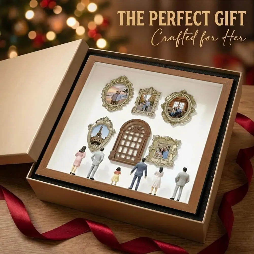 DIY Mini Museum Silhouette Box Memory Photo Frame Unique DIY Home Decor Gift For Family Memories