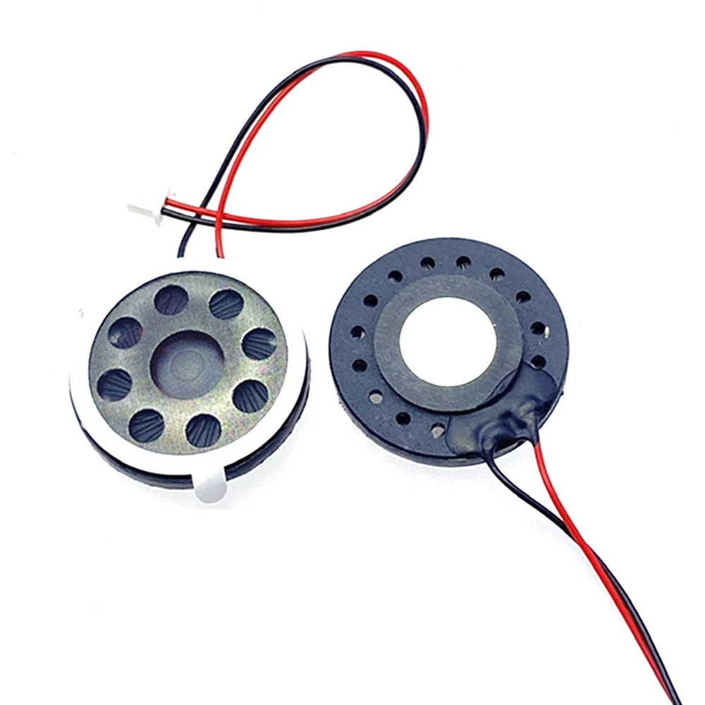 ワイヤーと端子プラグ付きの小型有線円形スピーカー,直径15mm, 18mm, 20mm, 23mm, 25mm, 26mm,8Ω,1w-2p