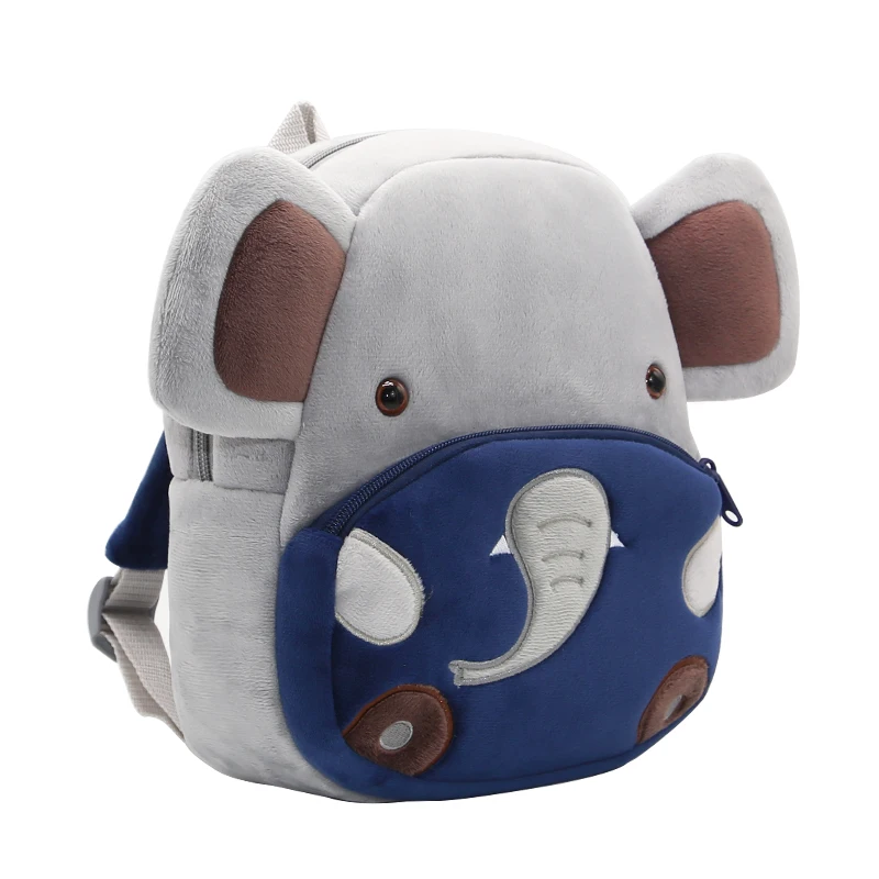 Boys Girls Backpack Cute Animal Elephant Children Plush Backpack Kindergarten School Bag