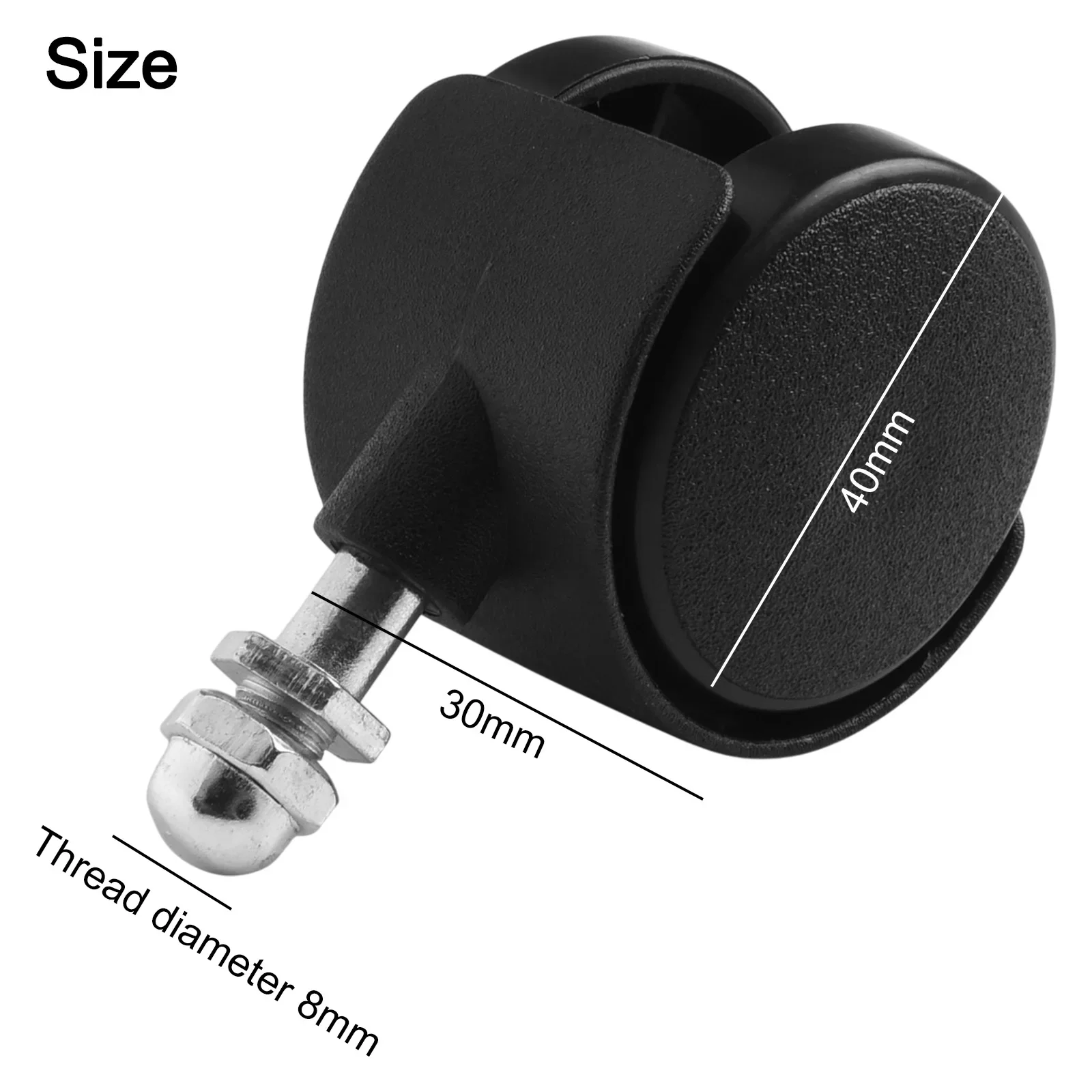Black Electric Heater Wheels Casters For Electric Heaters Replacement Wheels User-friendly Installation Precision Fit Design