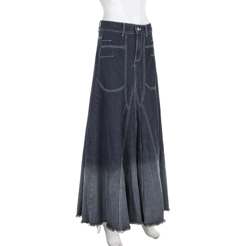 2000s Kpop Fairycore Loose Grunge Fishtail Skirt Causal Women Skirts All Match Sexy Chic Fashion Elegant Mujer Faldas