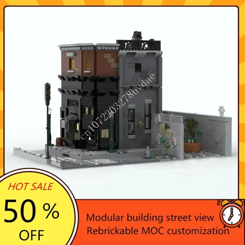 1883PCS The Bar (Leaky Cauldron) Modular MOC Creative street view Model Custom Puzzles Architecture DIY Assembly Model Toy Gift