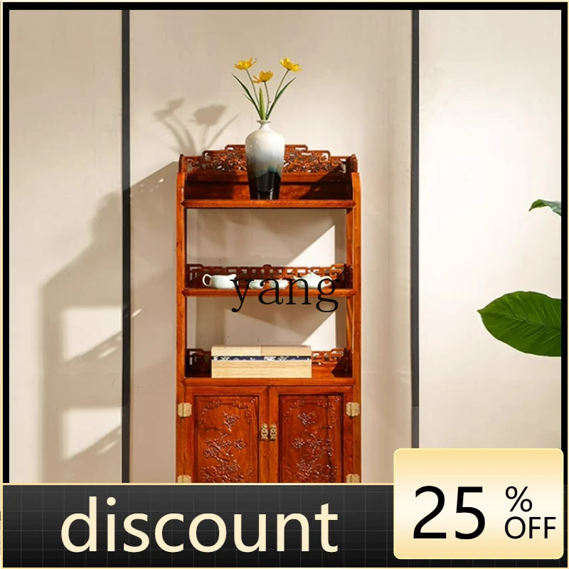 LTT mahogany furniture multi-functional cabinet rosewood three-layer locker big fruit red sandalwood bookcase