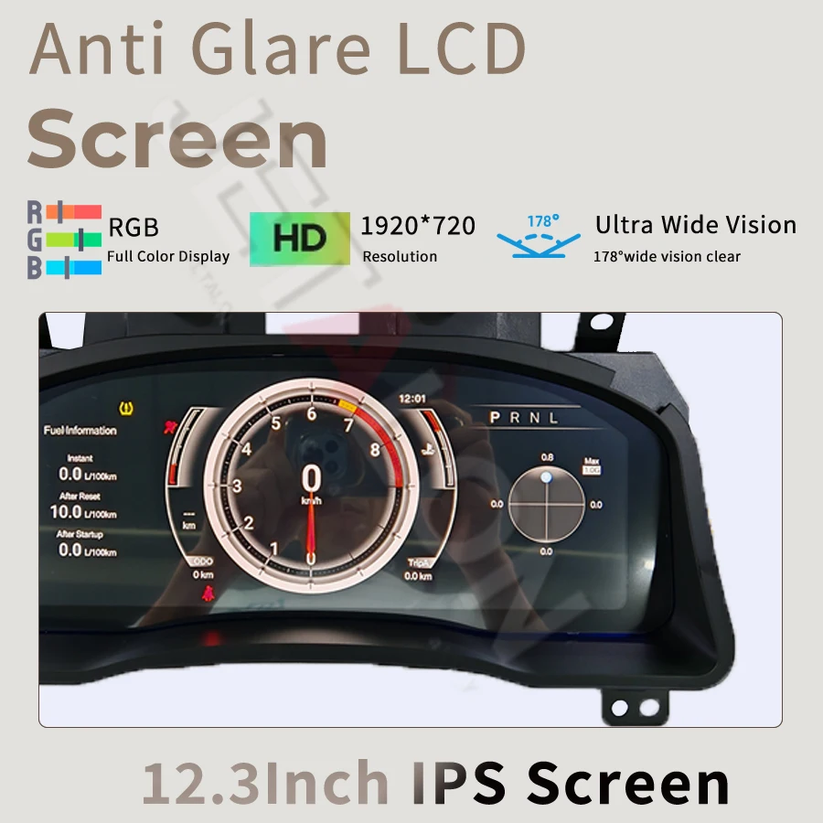 12.3inch Display Virtual Cockpit Dashboard For Lexus Gx470 For Toyota Prado 120 2004-2009 Car Cluster Instrument Cluster Screen