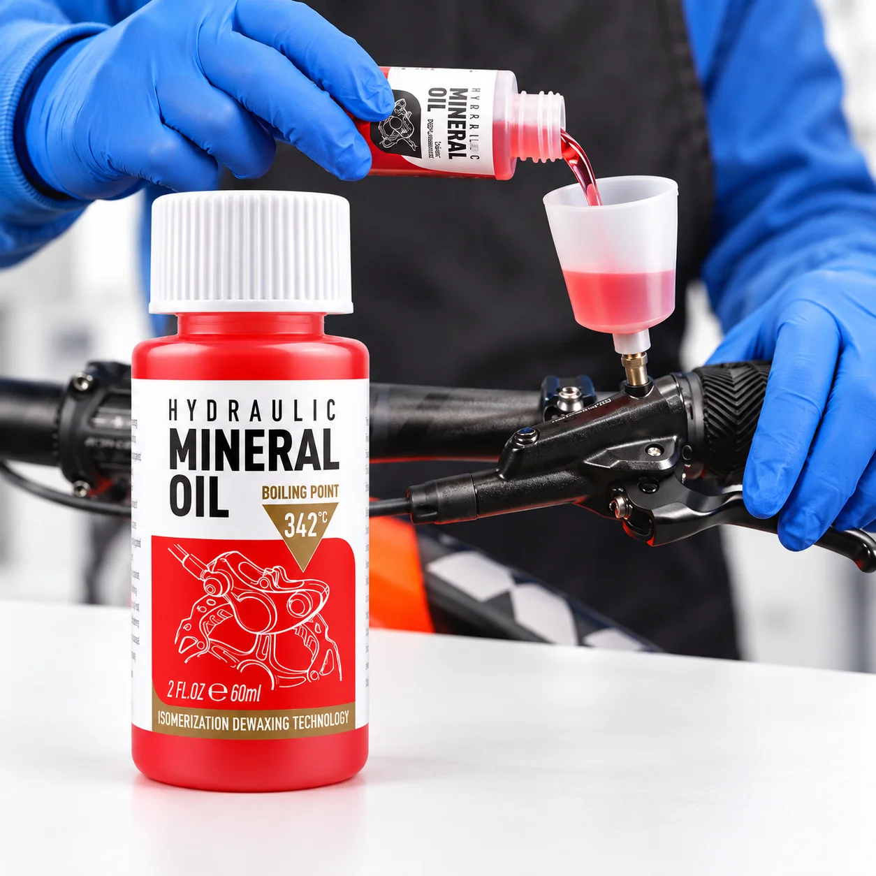Red Hydraulic Mineral Oil 60ml Bicycle Disc Brake Fluid for MTB Road Bike Brake Bleeding Maintenance