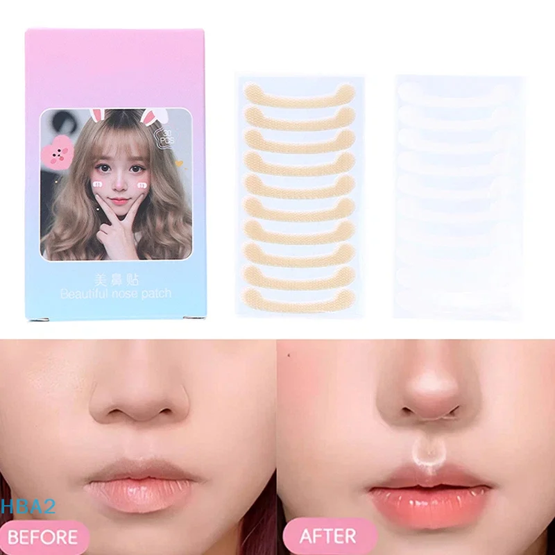 1 Box Schrumpfende Nasenflügel-Aufkleber, unsichtbarer Nasenschrumpfpflaster für Cosplay, spezielle Nasenschrumpf-Schönheitsstreifen, Nasenformer zum Heben