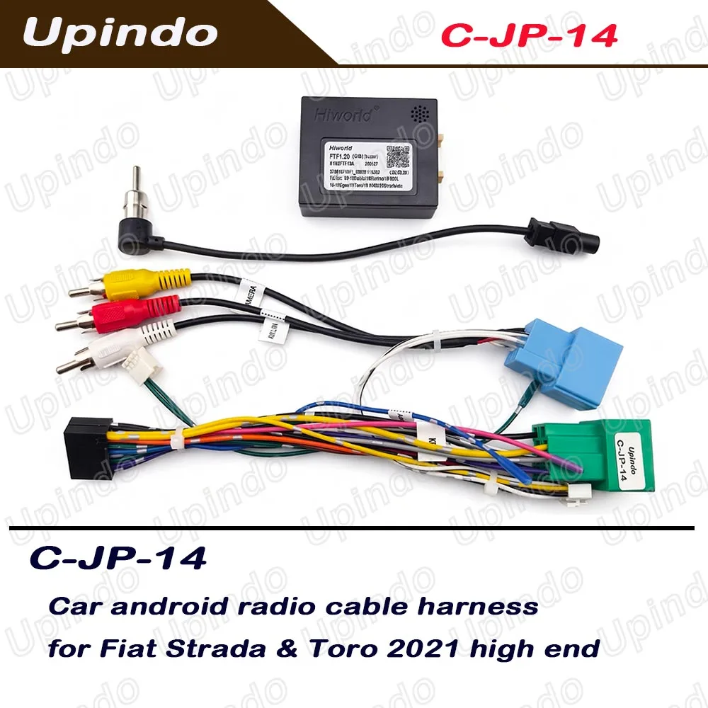 For Fiat Toro Strada 2021 High End Car Android Radio Wiring Harness CAN Bus Adapter Plug and Play Power Cable Connector