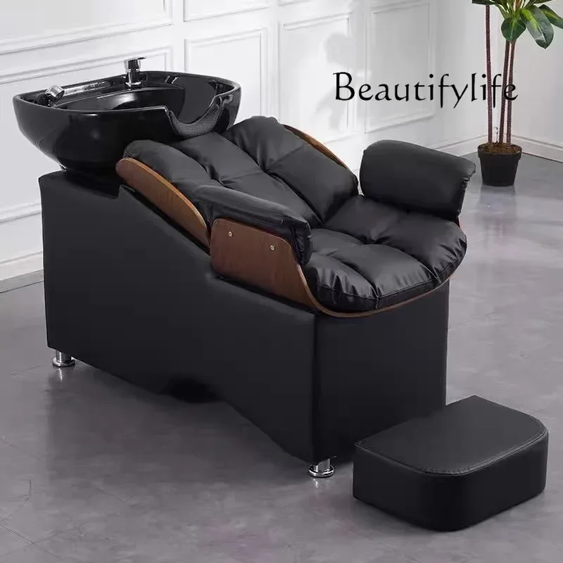 

массажное кресло Light Luxury Salon Hair Salon Lying Half Bed Internet Celebrity Salon Bed Massage Flushing Bed Wholesale