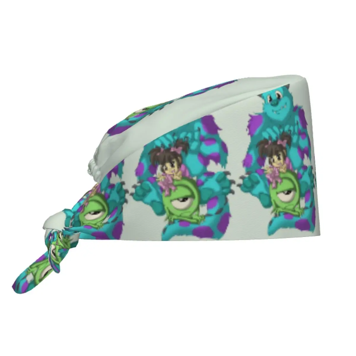 Custom Adjustable Monsters University Mike Wazowski Working Hat Men Women Scrub Caps Scrub Nursing Doctor Surgeon Cap for Chef