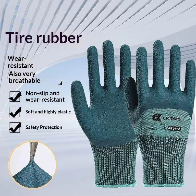 DJYOIE Gloves Rubber Palm Coated Durable Thorn Proof Protection Gloves Breathable Waterproof For Cactus Rose Blackberry