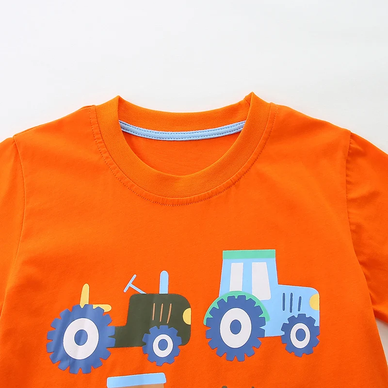 ملابس أطفال صيفية جديدة لعام 2026 من Little maven ملابس أطفال أولادي تي شيرت حفارة كرتونية تي شيرت قطني للأطفال من سن 2 إلى 7 سنوات #3