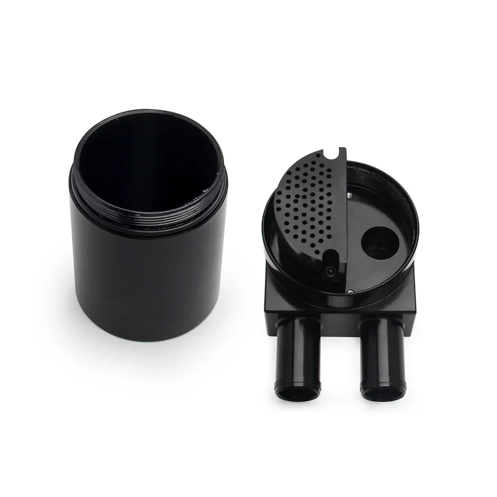 Universal Aluminum Alloy 2L Oil Catch Can Tank For 2006-2011 E90 Sedan 335i 335xi E91 Touring 335i 335xi Black OCC-1005