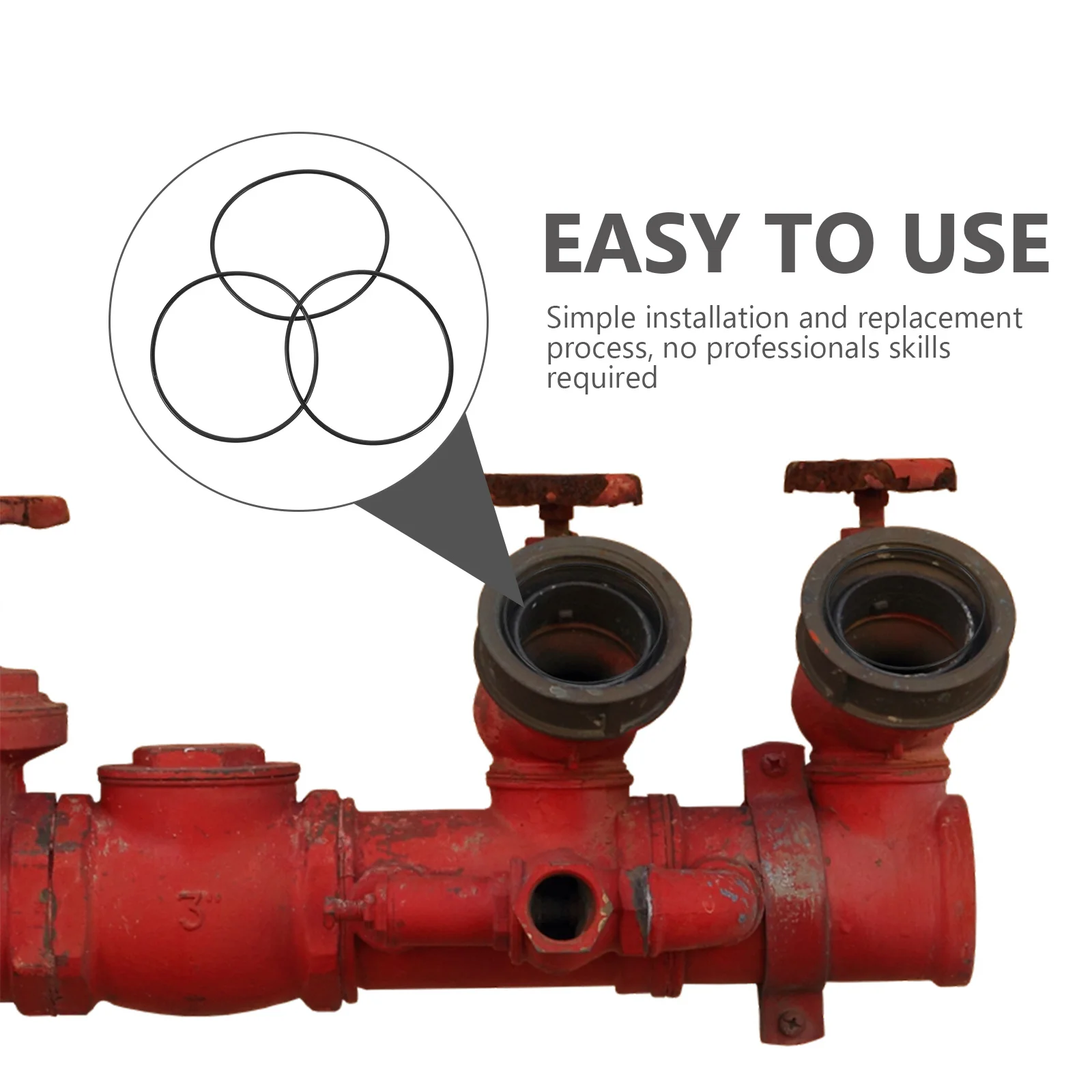 

3Pcs Durable Plastic Seal Washer Water Filter Ring Sealing Gasket Housing Repair Leak Proof Purifier Part Water Filter Ring