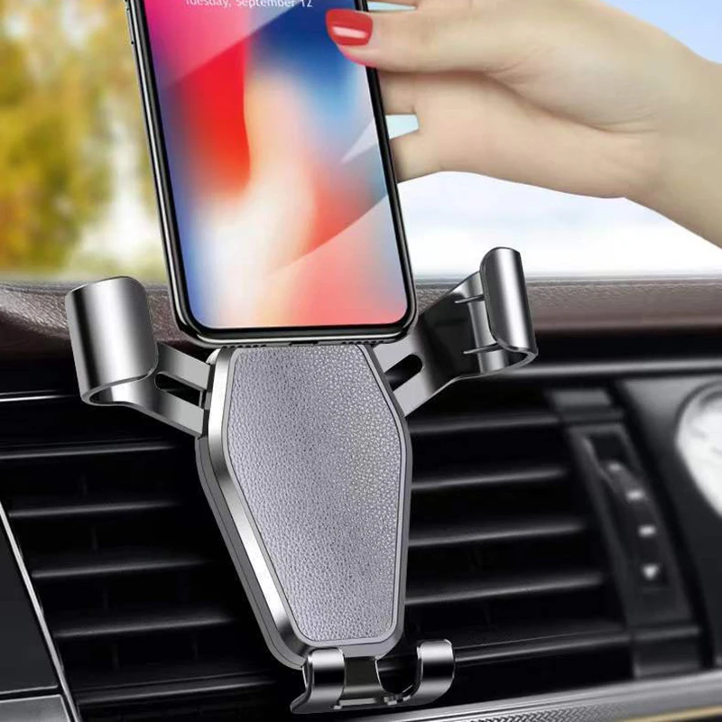 Universal Gravity Auto Phone Holder Car Air Vent Clip Mount Mobile Phone Holder CellPhone Stand Support For iPhone For Samsung