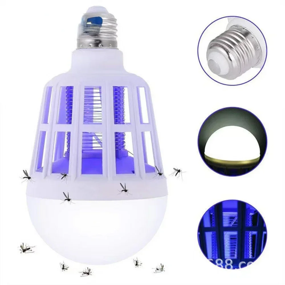 Mosquito LED Killer Bulb AC 110V-220V E27 Repellent Bug Zapper Insect Killer High Powered Home Anti Mosquito and Night Lamp