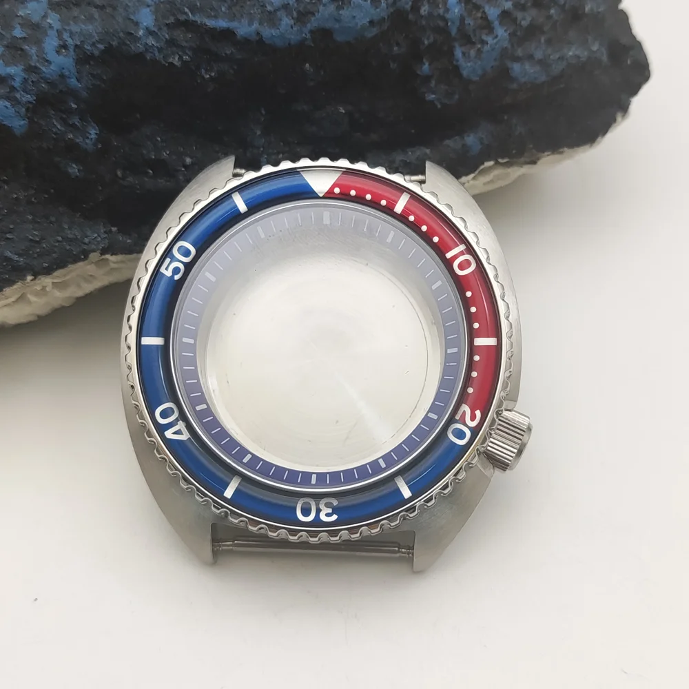 Acessórios masculinos de relógio Sapphire Crystal, caixa grande de Abalone, SKX007, NH35 NH36, 45mm