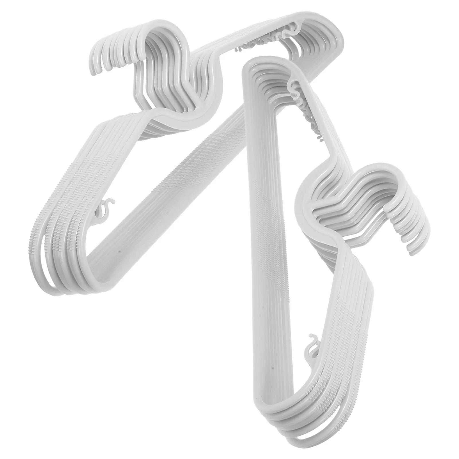 30Pcs Non Slip Plastic Short Neck Hangers Coat Shirt Clothes Organizer Space Saving Closet Wardrobe Home Dorm Short Hangers
