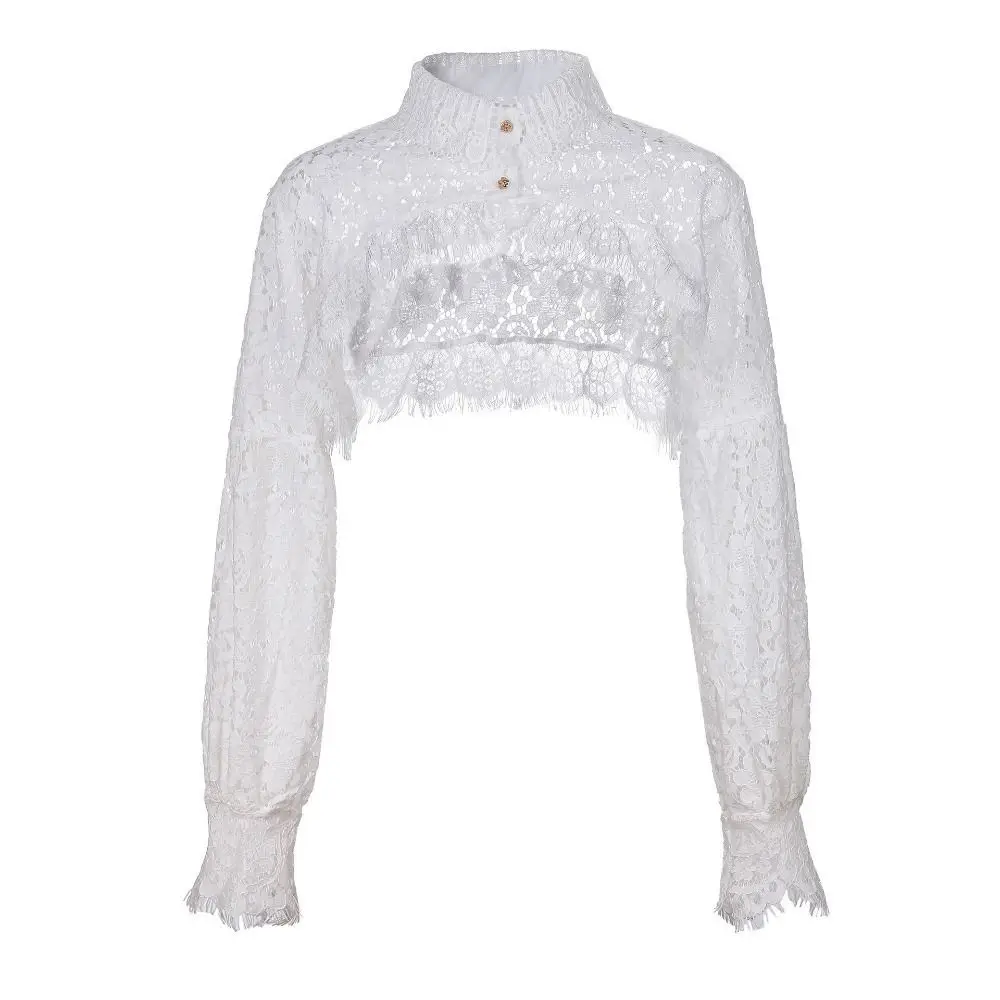 جميلة الدانتيل واقية من الشمس شال الشيفون الأزهار كاذبة طوق واقية من الشمس سترة فتاة