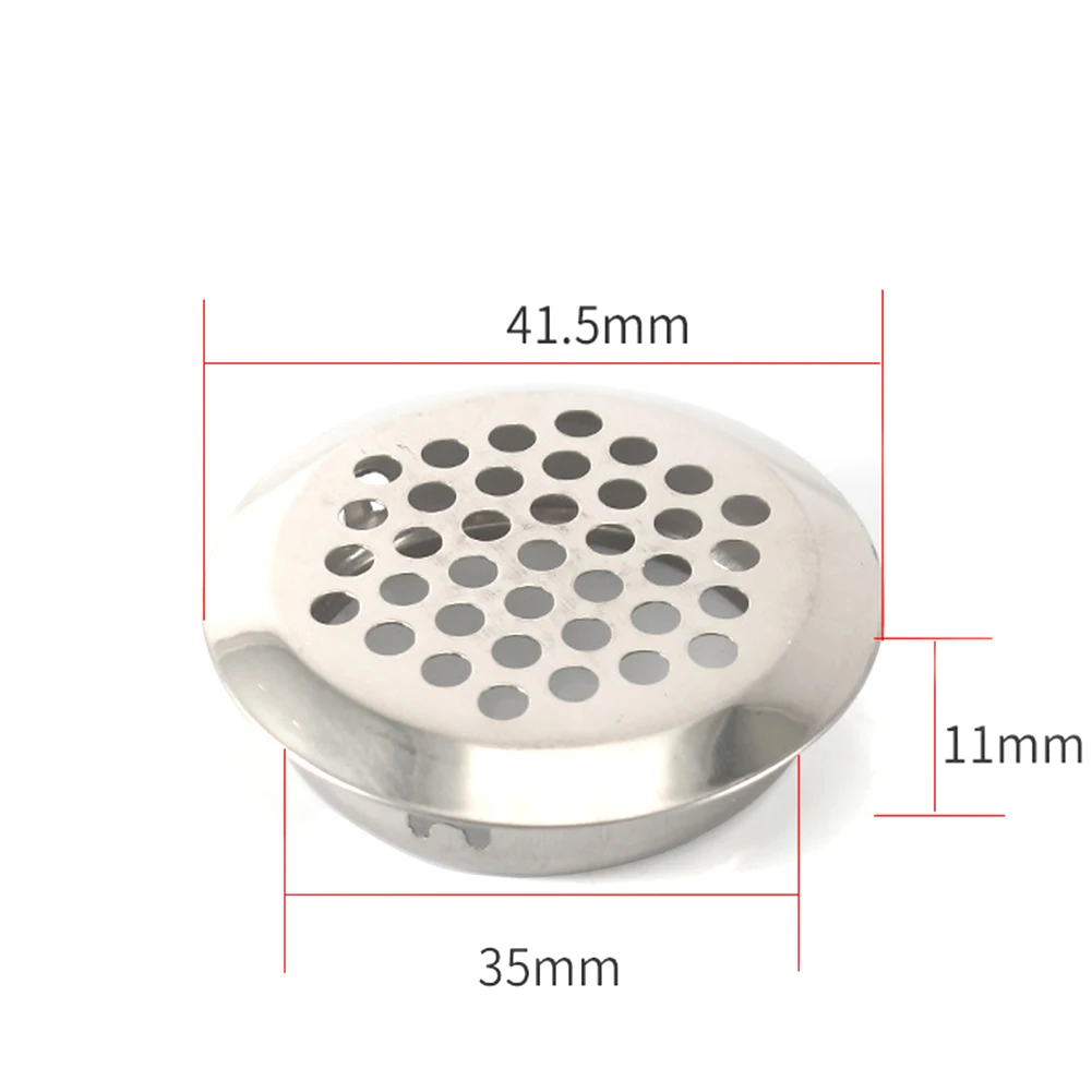 

New Air Vent Holes Exhaust Grille Cabinet Dustproof Metal Wardrobe Windproof Breathable Stainless Steel Ventilation Plug