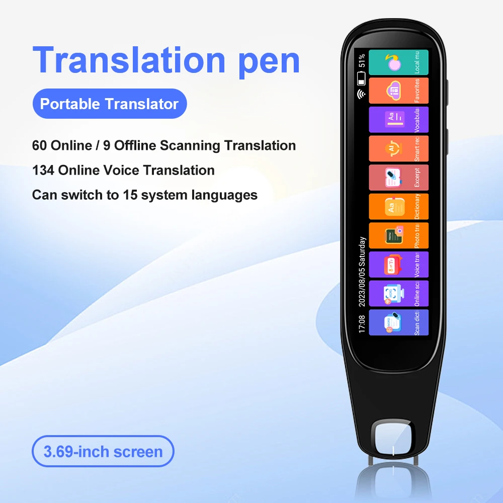 Factory Price 2025 142 Languages Scan Translation Voice Reading Pen Scanner Arabic Translator Device