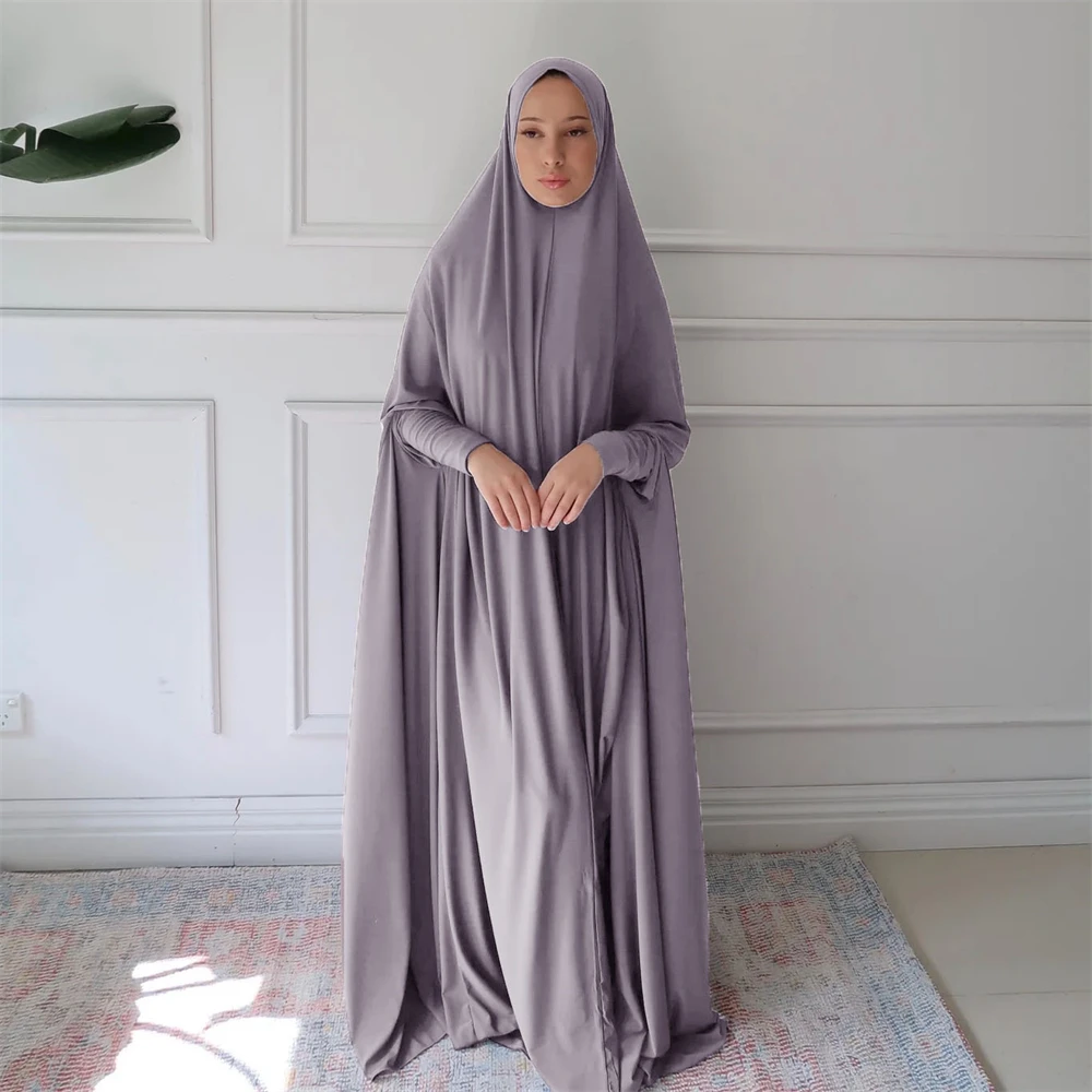 

Eid Ramadan Hooded Prayer Garment Women Muslim Abaya Overhead Abayas Modest Dress Saudi Arabic Robe Islamic Clothing Kaftan Gown