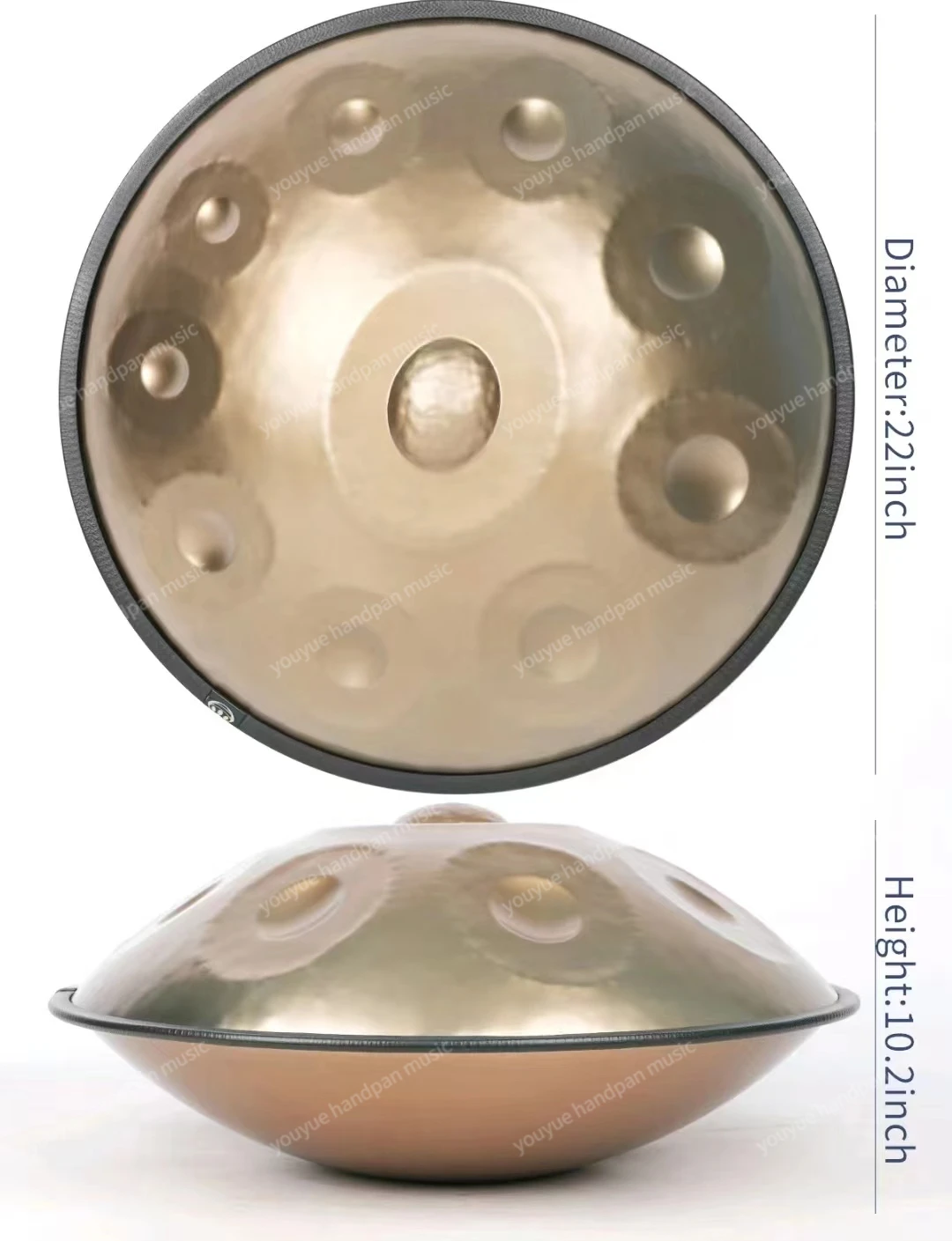 คุณภาพสูง Quasi Tone Handle Pan, 440Hz, 432Hz, มือปลอมเหล็กกลอง, เหมาะสําหรับโยคะและการทําสมาธิ, เครื่องดนตรี