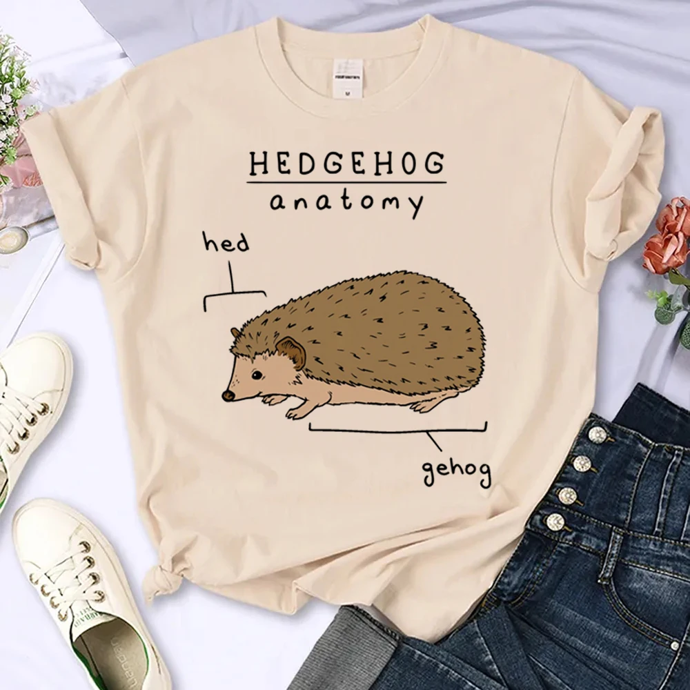 Igel Grafik T Shirts Ästhetische Kleidung Sommer Streetwear Frauen Kleidung Mode Persönlichkeit Harajuku Retro Y2K Top