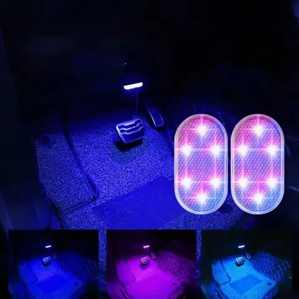 Colors 5V Car Led Lighting Finger Touch Sensor Reading Lamp LED Attraction Lights USB Charge 6 Bulbs for Car Interior Lights
