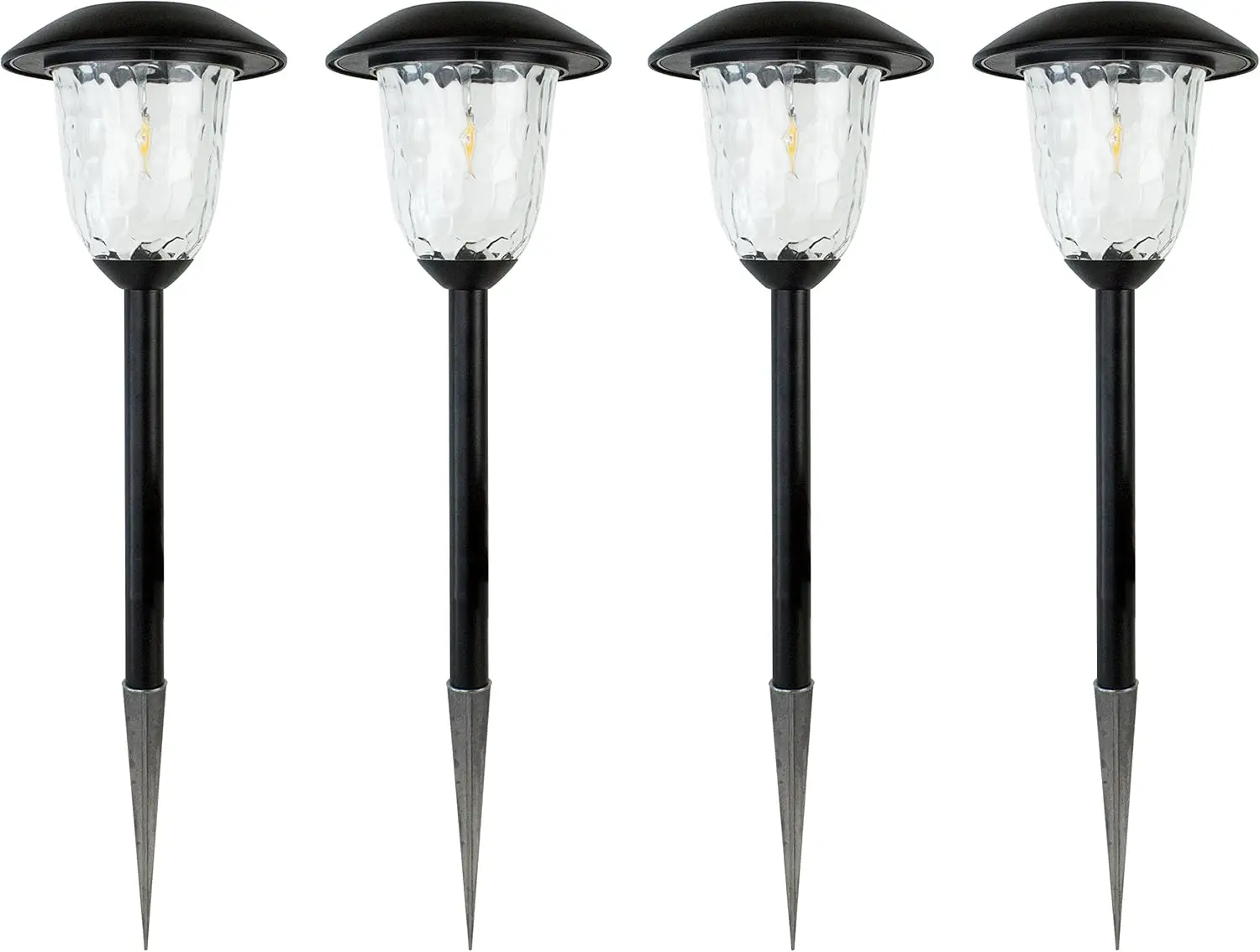 

SOLARPATHF2-2 10X Brightness 3000K Outdoor Solar LED Filament Path Light (4 Pack), Black