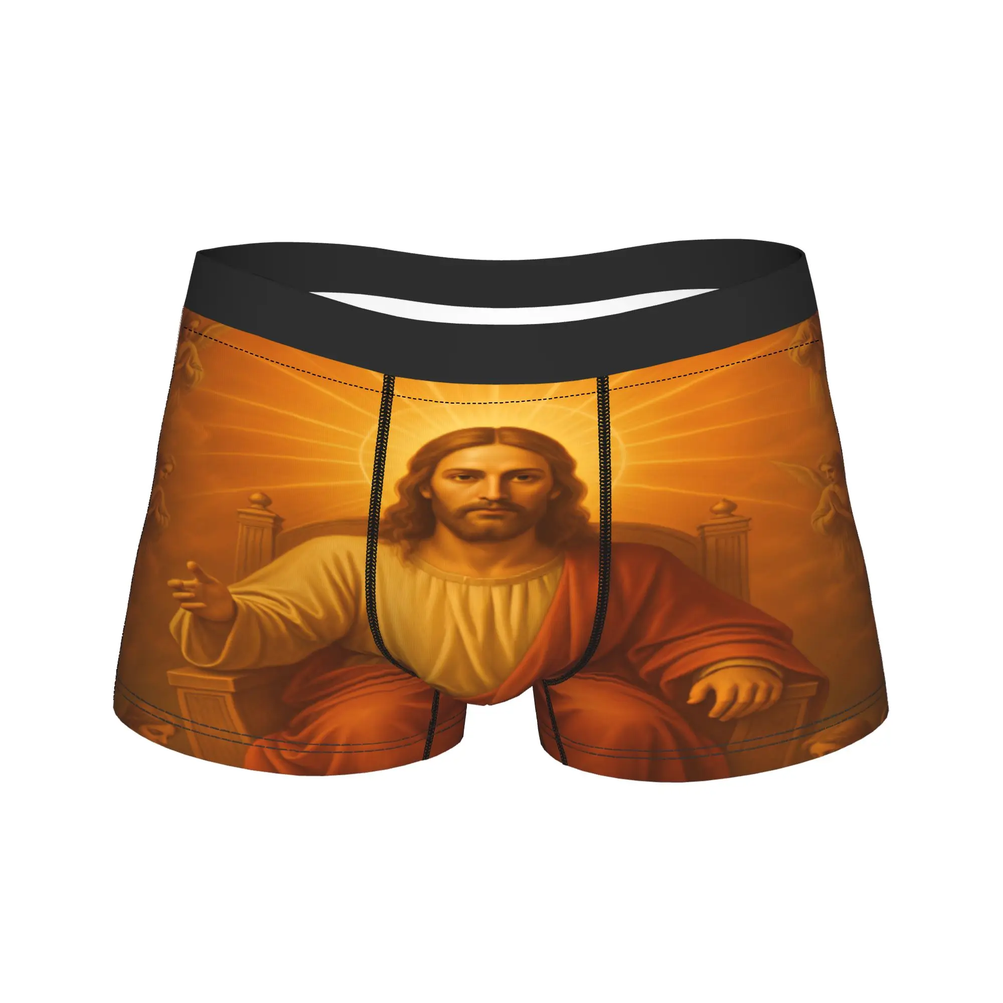 Christ The Savior Jesus Underwear  Man Shorts Briefs Novelty Boxershorts Trenky Design Plus Size Panties