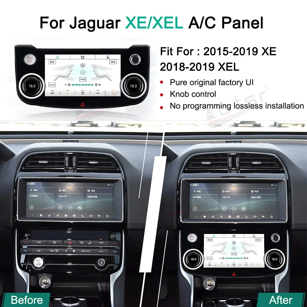 For Jaguar XE 2015~2019 XEL 2018 2019 Air Conditioning Car Multimedia Player Android Carplay GPS Navigation Car Radio Head unit