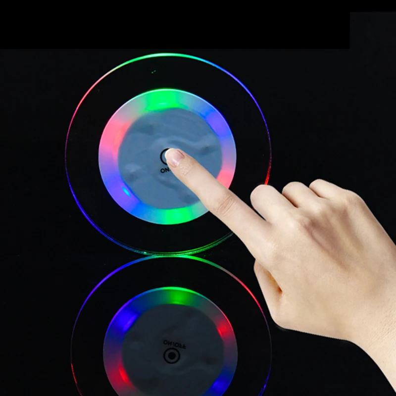 LED Coaster Acrylic Bar Cocktail Flash Base Mats